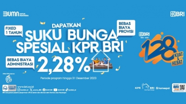 Promo KPR BRI HUT 128, Dapatkan Benefit Lebih